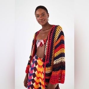 Farm Rio Crochet Cardigan